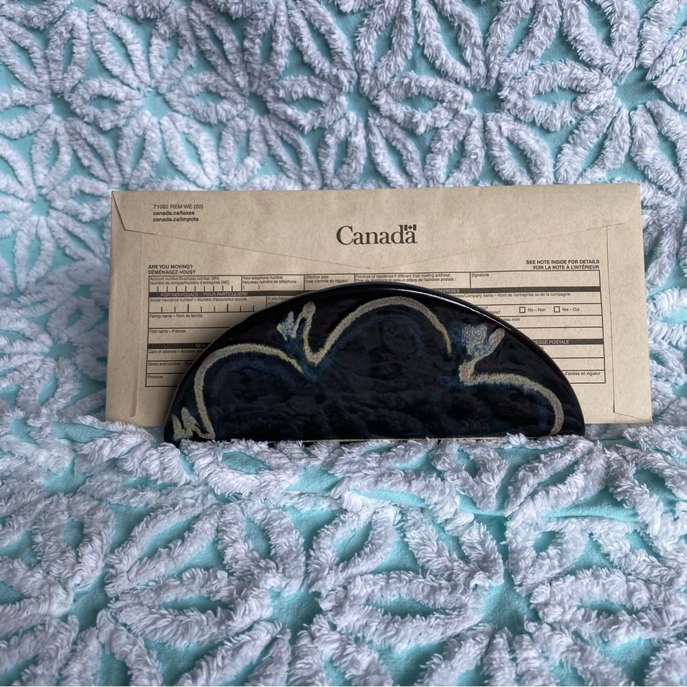 Vintage Pottery letter / napkin holder catch all Kurenda Saskatoon Potte… - Picture 5 of 8